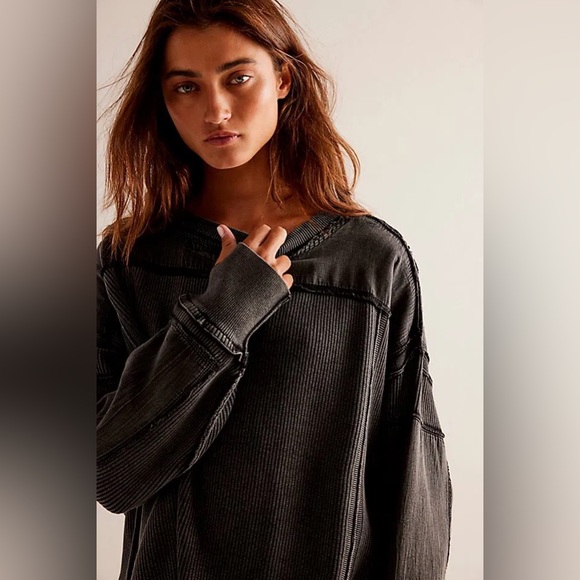 Free People We The Free Worn Thru Pullover - Picture 3 of 7